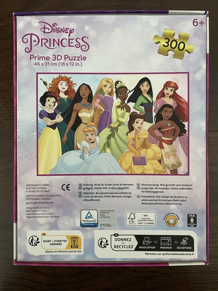 Puzzle trójwymiarowe Disney Princess