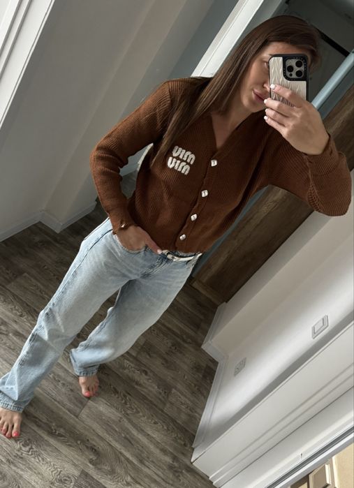 Кардиган в стиле миу Міу Міу