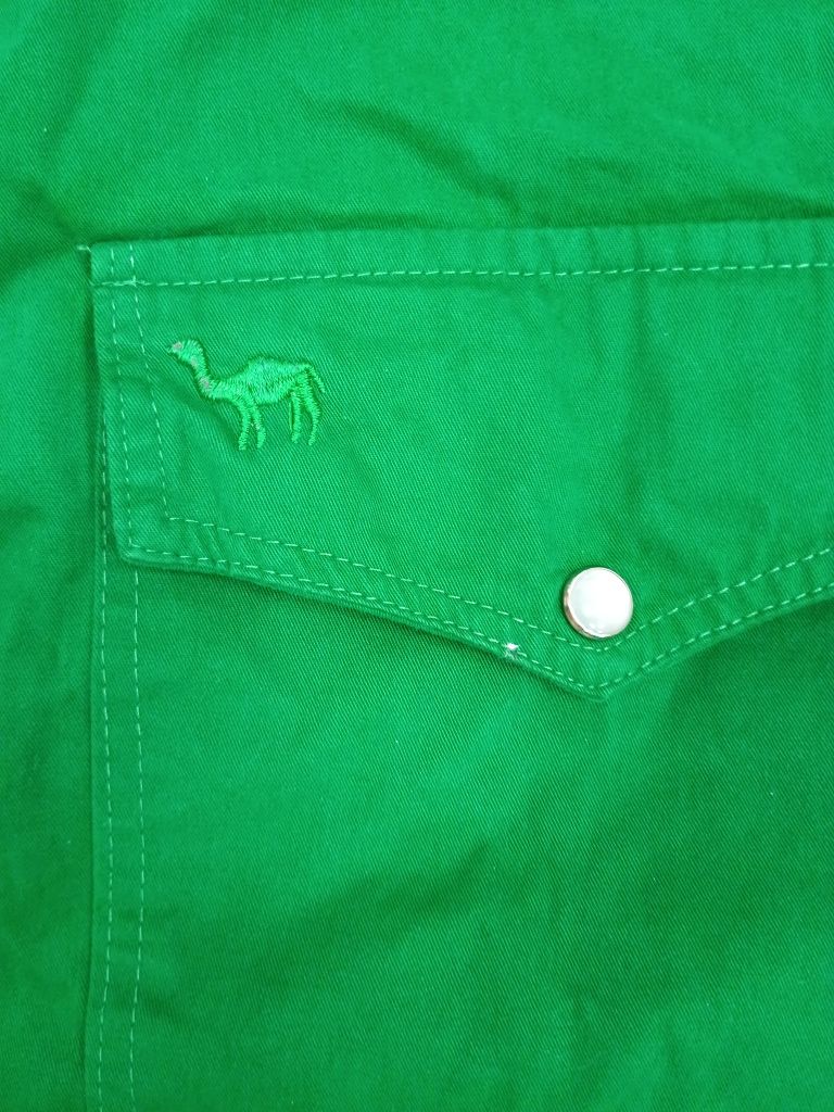 Zielona Retro Koszula Camel Shop y2k XL