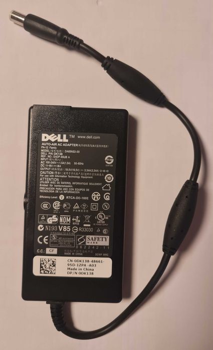 Carregador Dell Auto-Air 19.5V 3.34A 65 W jack de 7,4mm