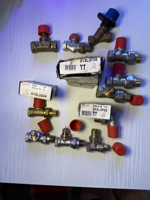 Danfoss, Herz, Heimeier. Термостатична головка, клапан