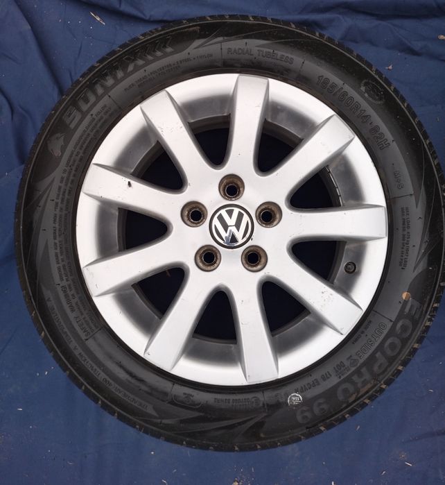 Легкосплавні, титанові оригінальні диски r14 з літньою гумою