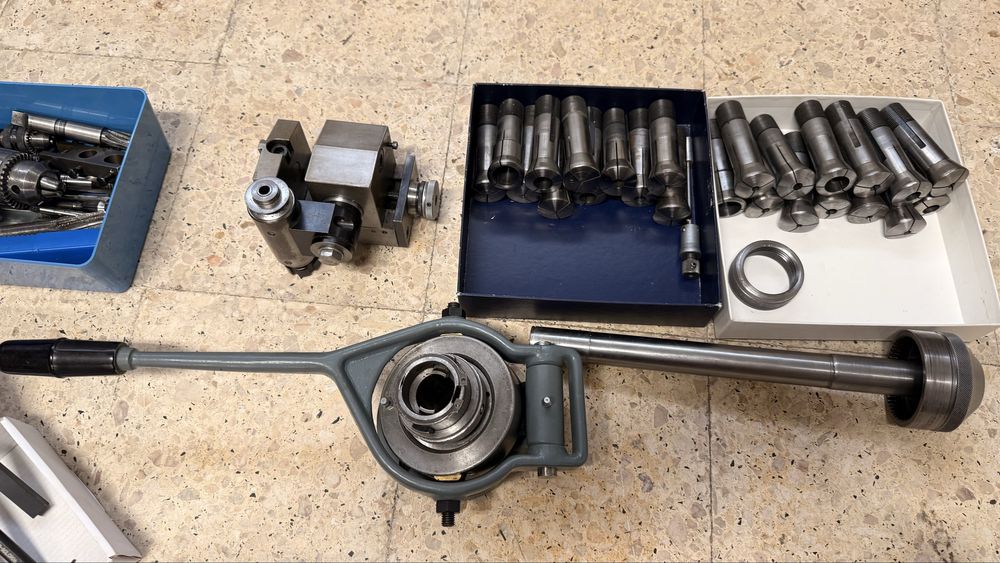 Material torno mecanico schaublin 102 pincas w25 e outros