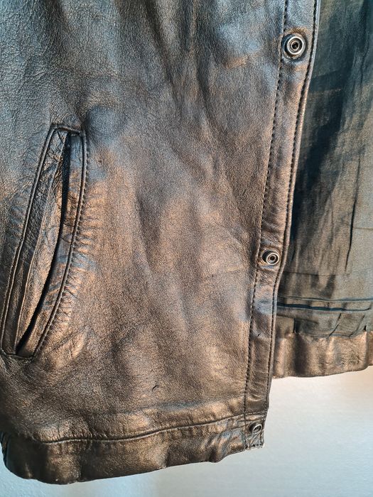 Colete cabedal vintage homem usado