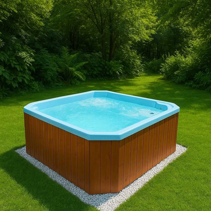 Jacuzzi całoroczne 5 os basen balia masaż pokrywa LED sauna transport