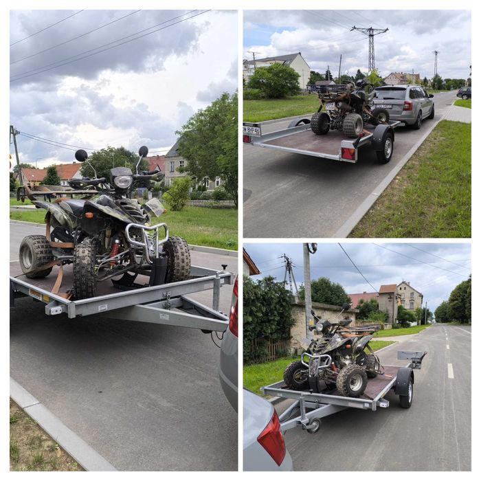 Przyczepka motocyklowa, towarowa, quad - wynajem