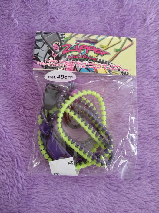 naszyjnik suwak dekoracja kolorowa