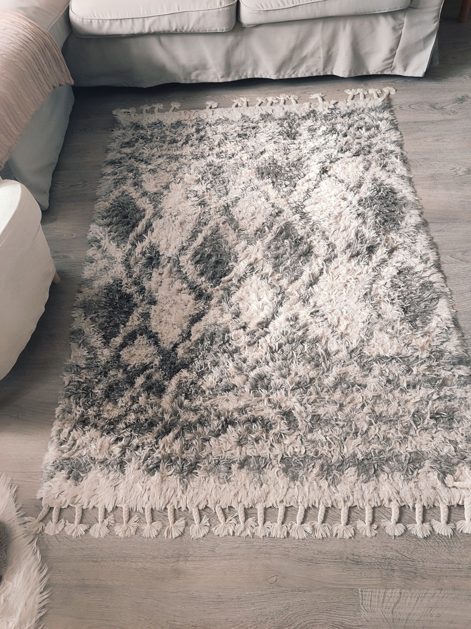 Dywan Shaggy 120 cmx170 cm gruby Boho