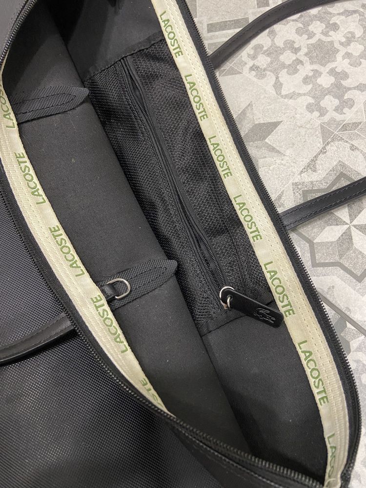 Шопер Lacoste чорний, оригінал, ідеальний стан | Торг