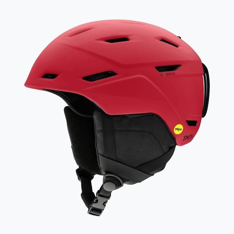 Kask narciarski Smith Mission MIPS matte crimson geo s 51-55 cm