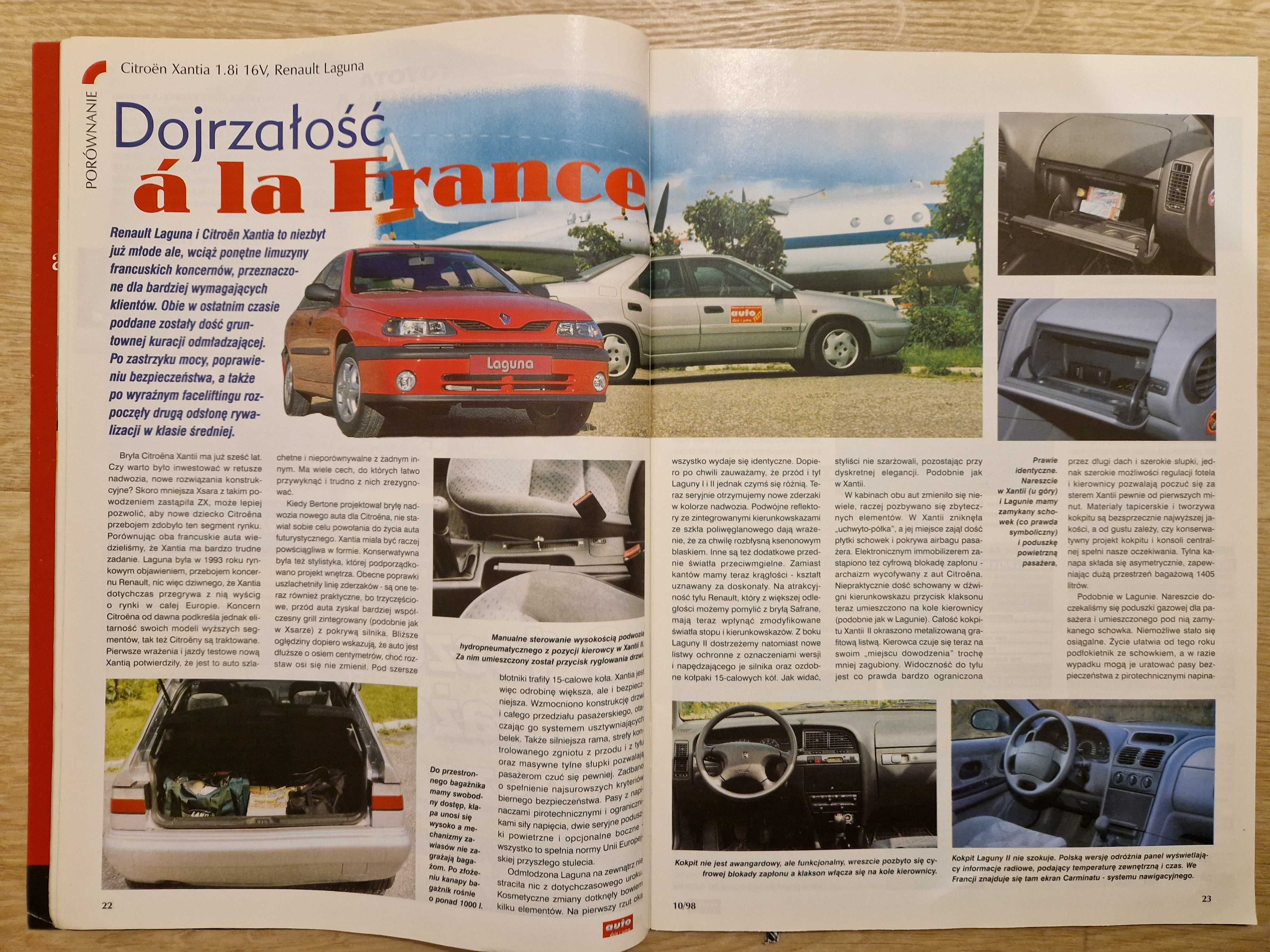 Auto dziś i jutro 10.1998 Nr 10 gazeta motoryzacyjna numer archiwalny