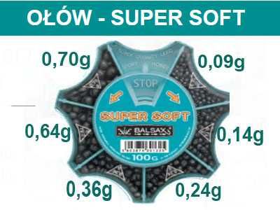 Śrut ołów wędkarski Balsax Super Soft 0,09 - 0,70g+ żyłka GRATIS