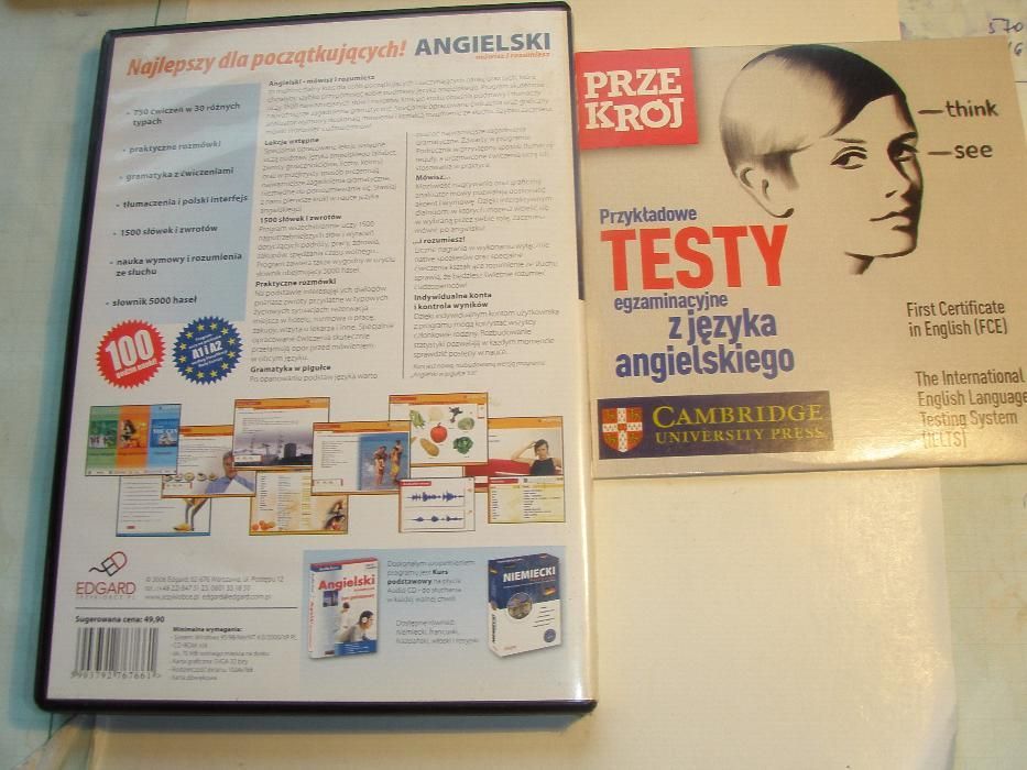 Multimedialny kurs angielskiego + 2 kasety wersja amerykańska+ gratis