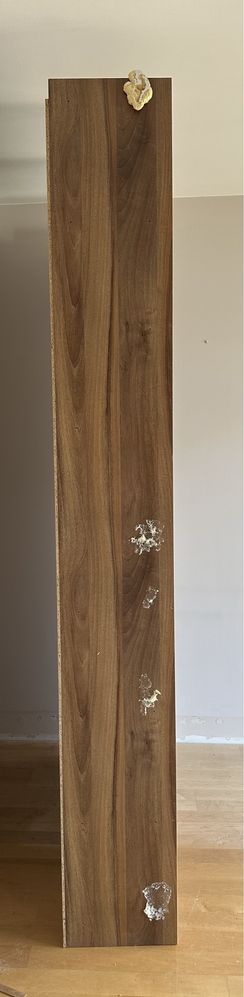 Witryna / Regały z drzwiami szklanymi ok. 275 x 130 cm, fornir bete