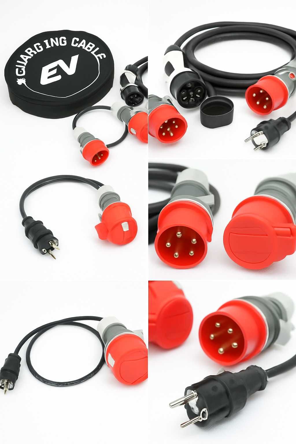 Polski kabel do ładowania aut elektrycznych 3 fazy 5M 32A  CHARGING EV