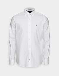 Koszula Tommy Hilfiger classic, z długim rękawem, elegancka biała 3XL