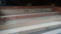 Kantówki-listwy drewniane, sezonowane ponad 25 lat 732mm x 49mm x 28mm