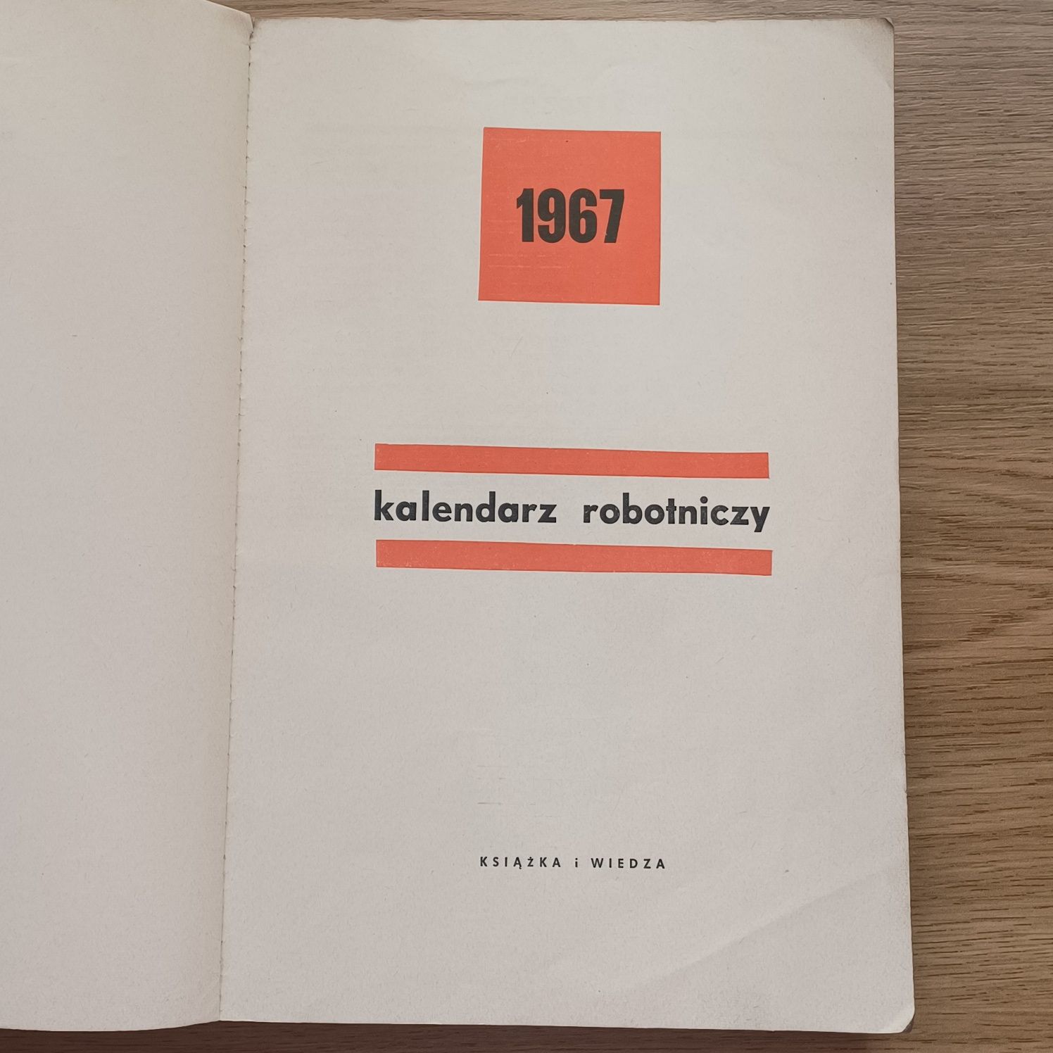 Kalendarz robotniczy 1967 rok