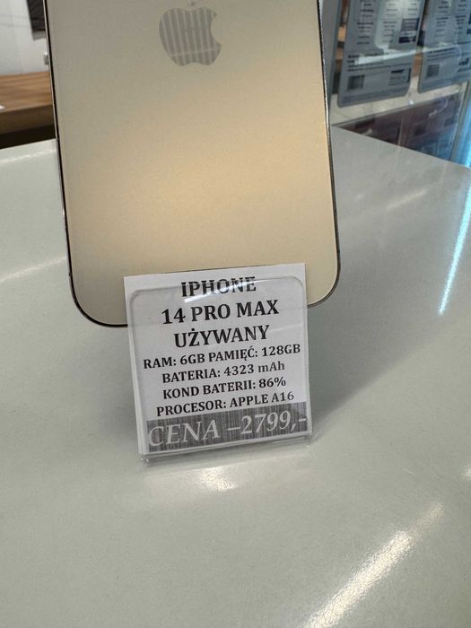 iPhone 14 Pro Max 128GB Bat 86% Topcase Vivo *Raty 0%*