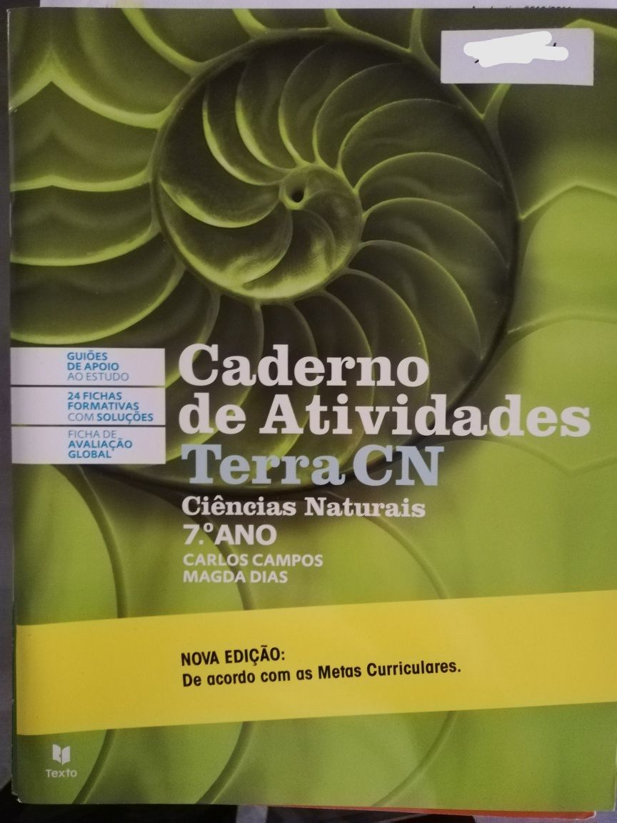 Livros escolares 7 ano - cadernos de fichas