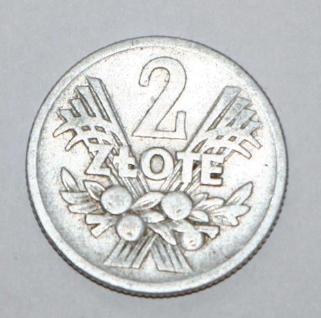 Moneta 2 złote z 1958 roku.