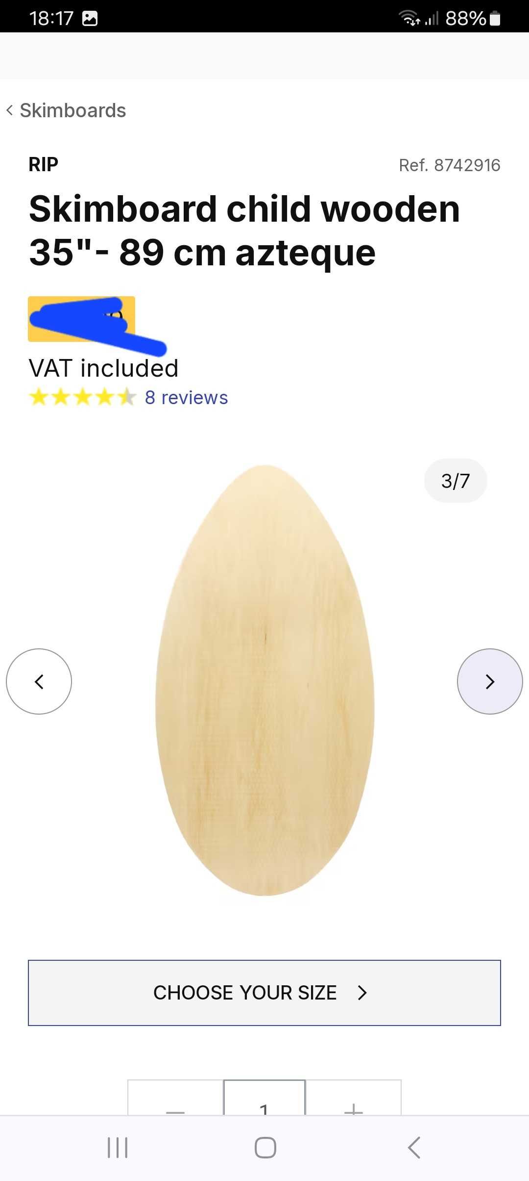 Prancha skimboard