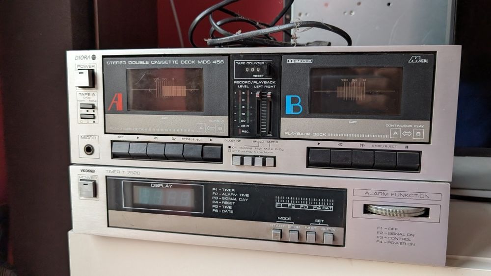 Timer Vicomed T7520 plus wzmacniacz Diora WS354 i DECK kaseciak MDS456