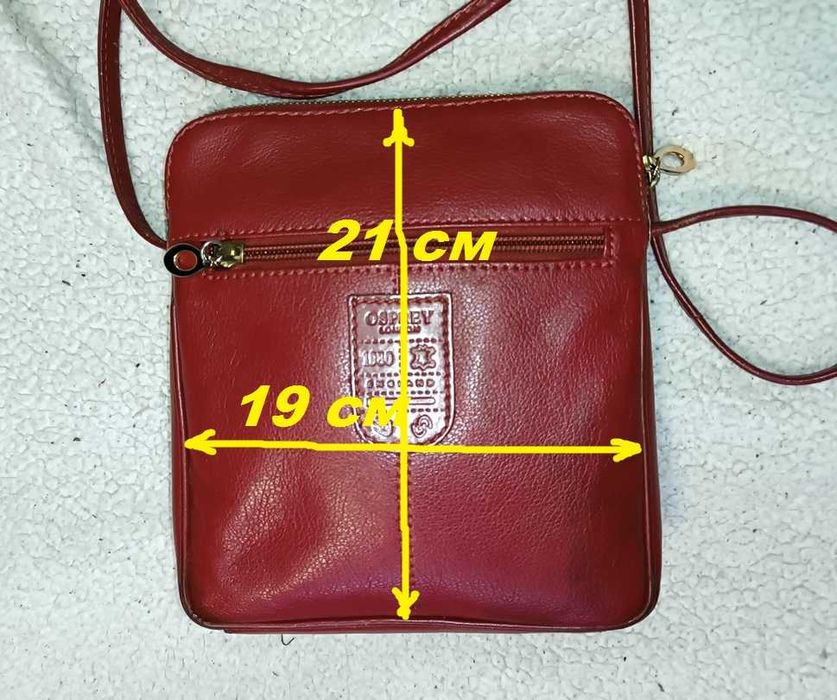 Сумка планшет Osprey London Англия натуральная кожа на плечо.