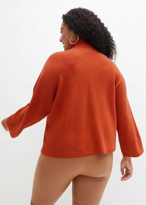 B.P.C sweter oversize miedziany z golfem ^44/46