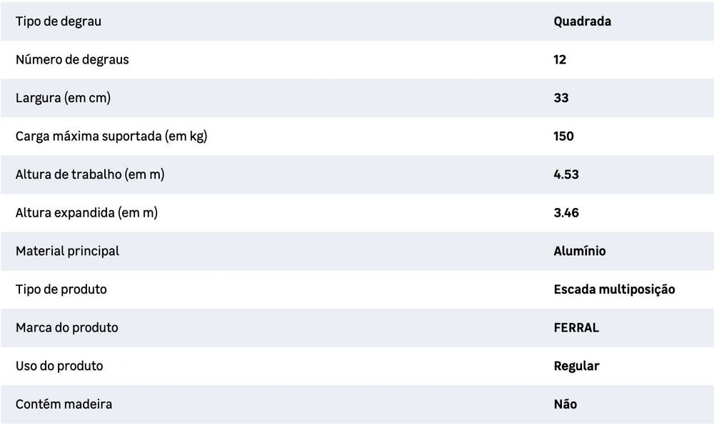 Escada multifunções 4X3 com plataforma 3.49M