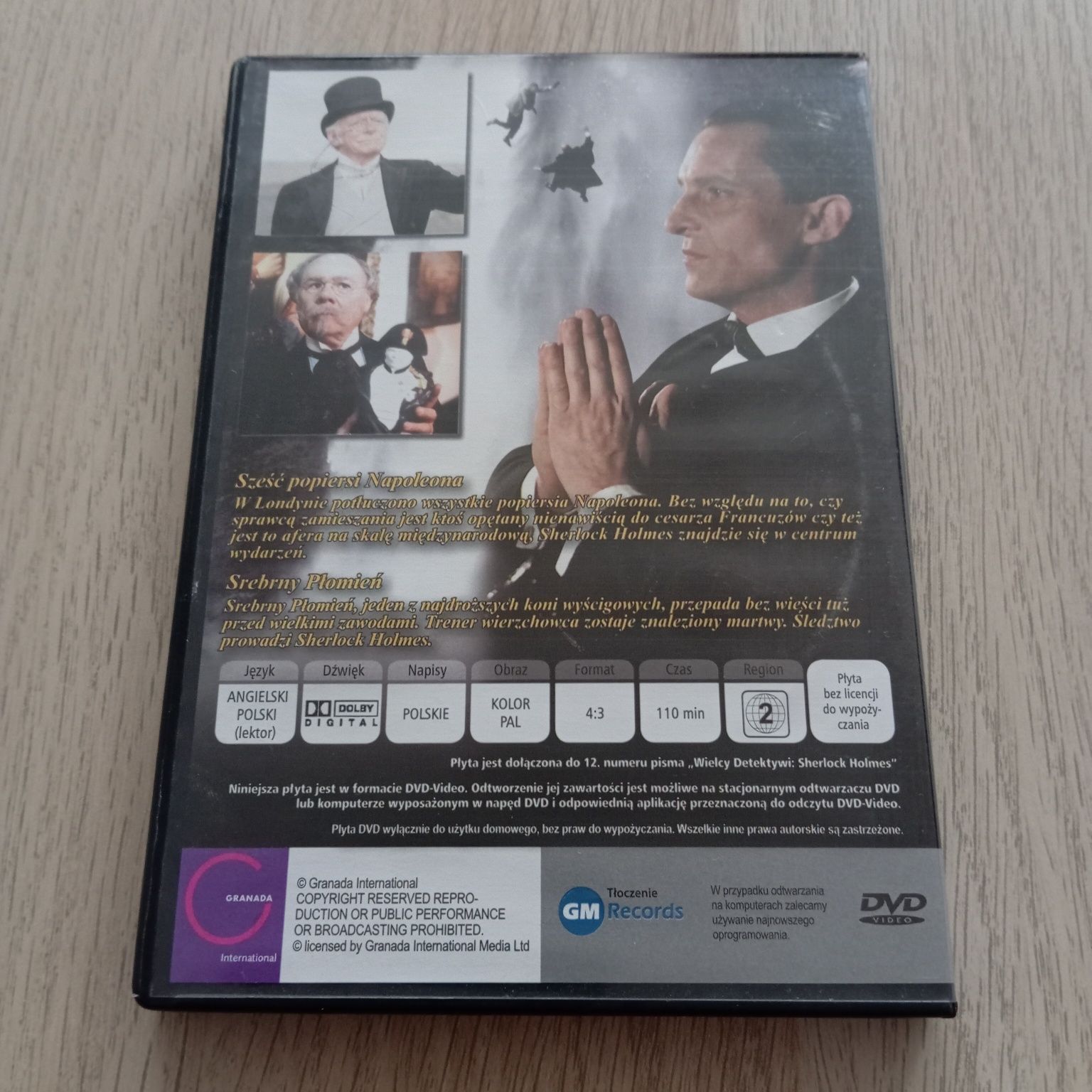 Sherlock Holmes, Sześć popiersi Napoleona, Srebrny płomień, filmy DVD