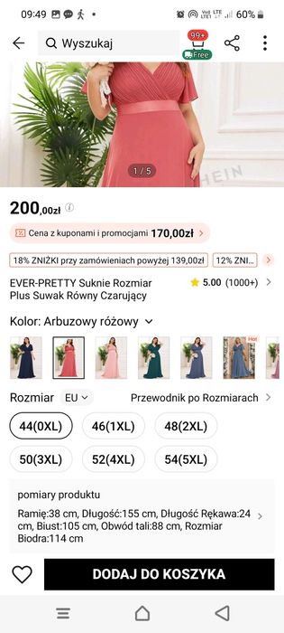 !Piękna suknia na wesele xl/xxl Malinowa