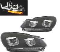 FAROIS PARA VOLKSWAGEN VW GOLF VI LIMOUSINE 08-12 DINAMICOS FULL LED ANGEL EYES U