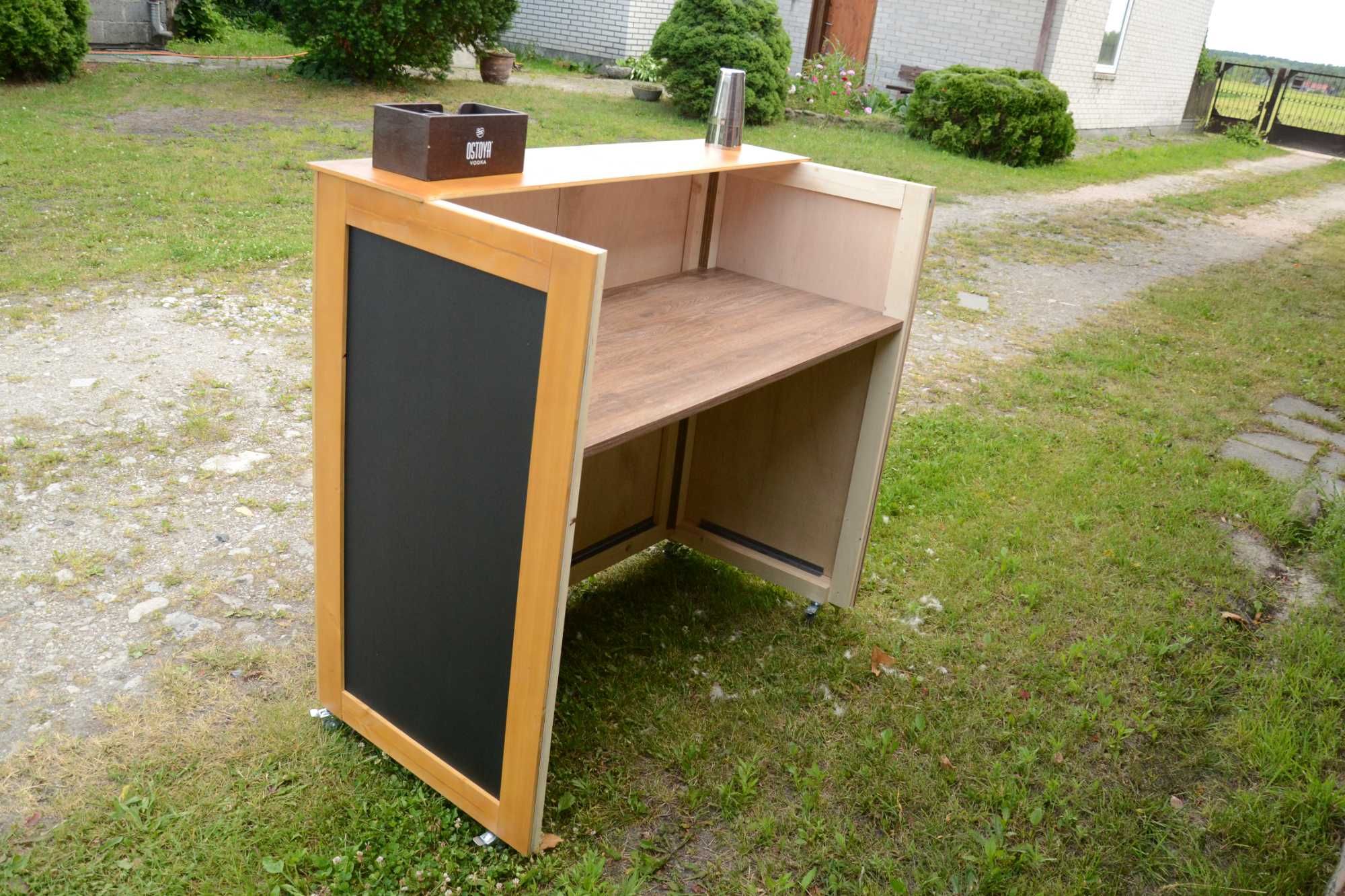 Mobilny bar składany– eventy wesela| Wymienne fronty | Lekki i mobilny