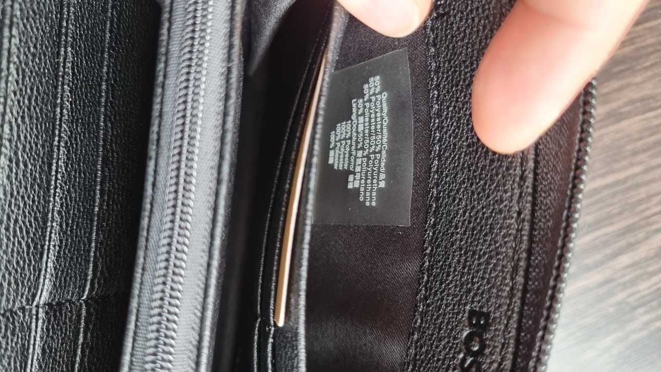Hugo Boss Addison Portfel eleganckie pudełko, Czarny, damski, prezent
