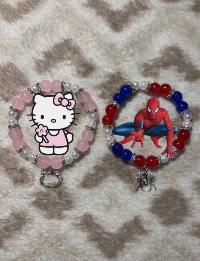 Matching bransoletki ,,spiderman" i ,,hello kitty"