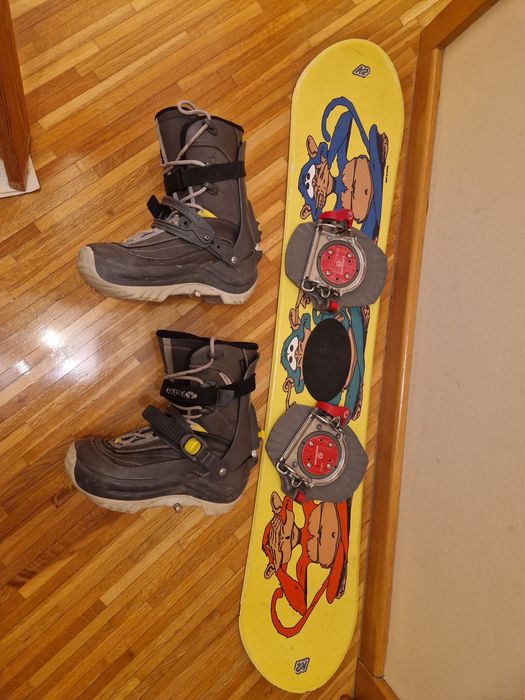 Zestaw snowboard k2 120cm z butami 25