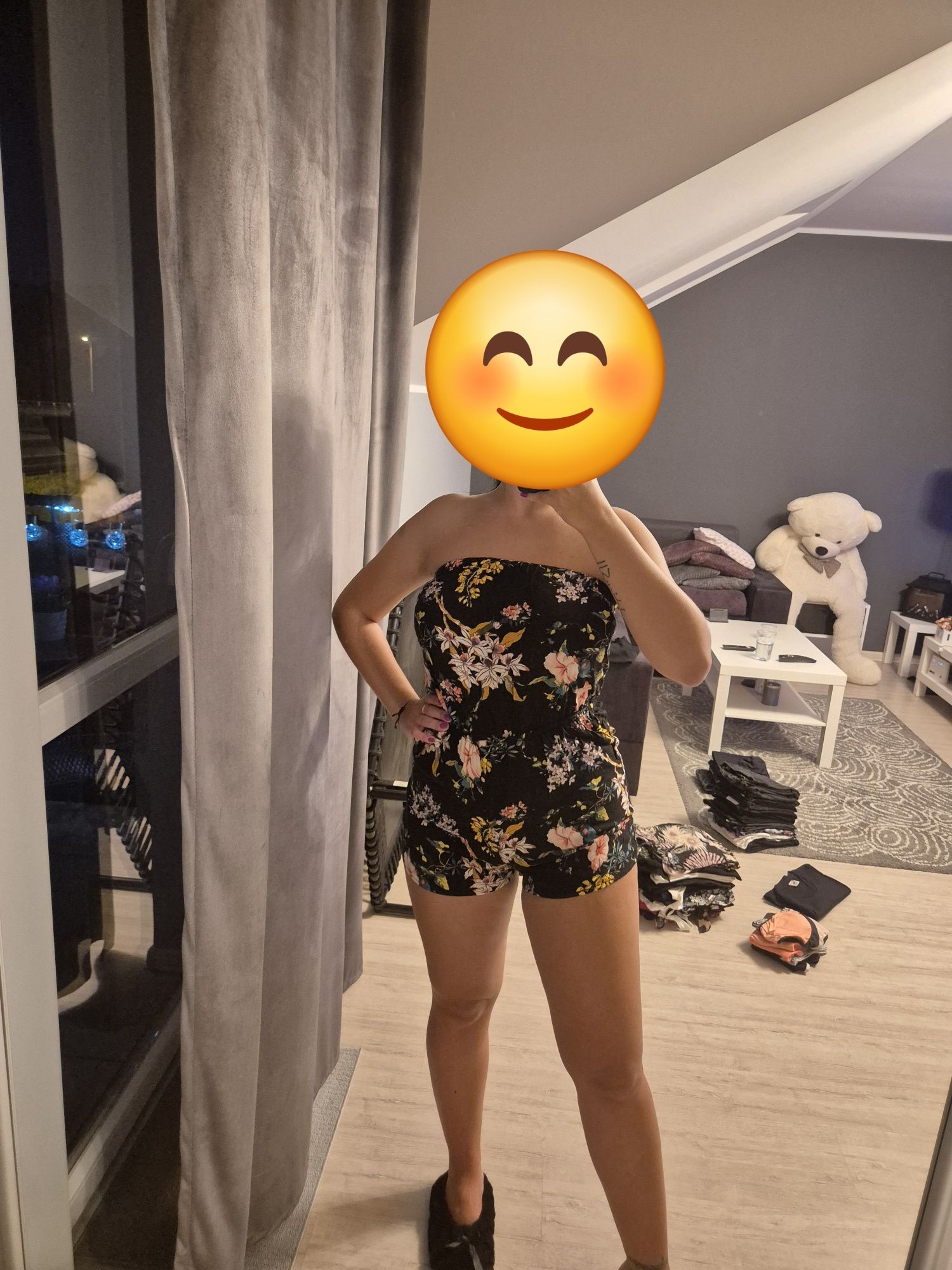 Kombinezon letni w kwiaty