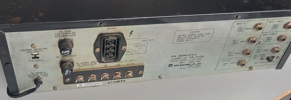 PA Amplificador  TOA Electric 180W