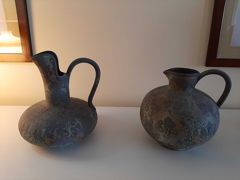 Louça conjunto de Decoração de 6 peças tons de velho, fogo e ferro
