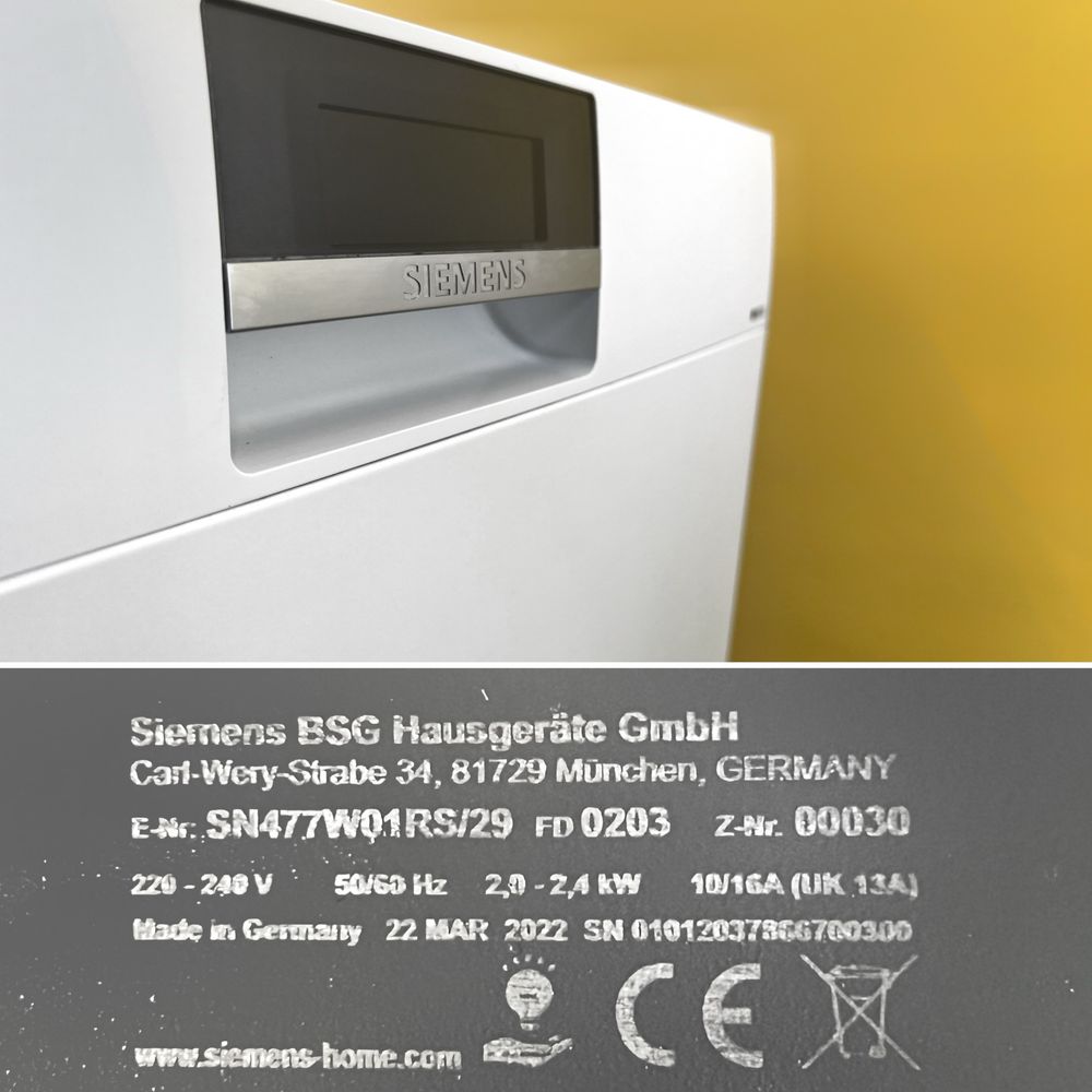 ПММ Siemens iQ700 SN477W01RS встраиваемая 60см ПРЕМИУМ КЛАСС