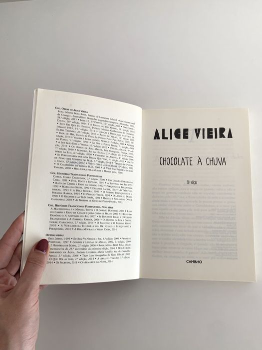 Livro Chocolate à Chuva