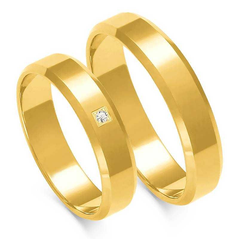 Złote Obrączki Ślubne 4 mm pr.585