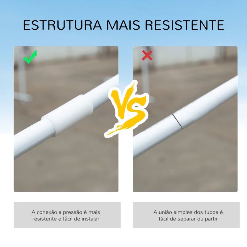 Tenda para Festas com Paredes Laterais Removíveis e 4 Janelas - 3x6m