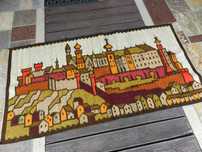 kilim WAWEL Cepelia lata 80 design PRL 190x100 stan bdb