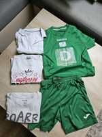 Koszulka t-shirt białe 3 szt plus zielony komplet 140