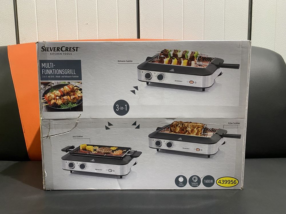 Grill wielofunkcyjny 3 w 1 SilverCrest z funkcją kebab