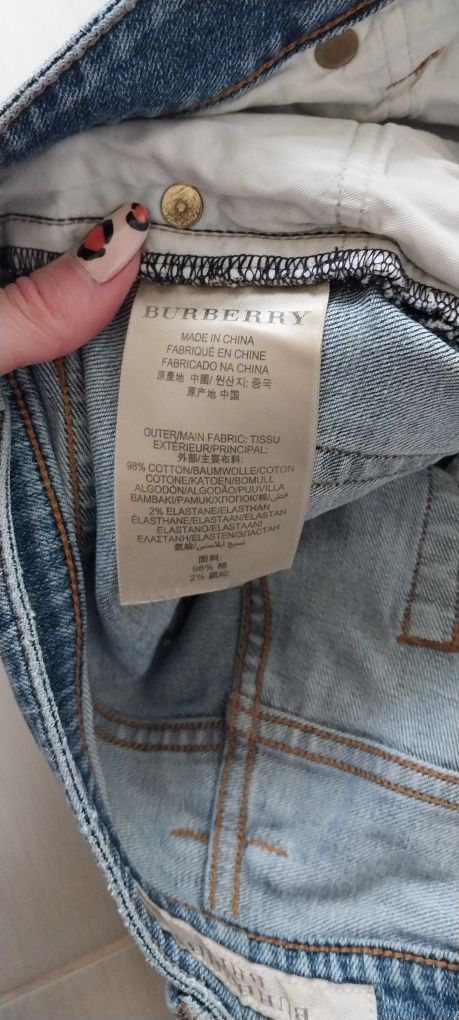 Джинсовые шорты Burberry 26p M оригинал