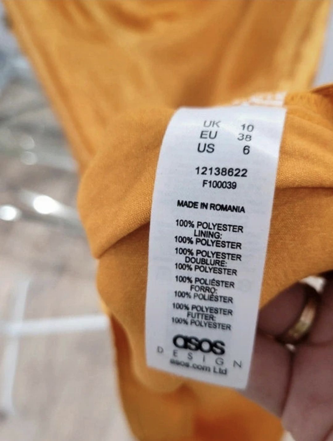 Sukienka wieczorowa koktajlowa satynowa mini pomarańczowa asos 38 M