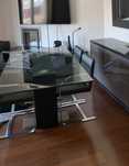 Mesa de jantar em vidro